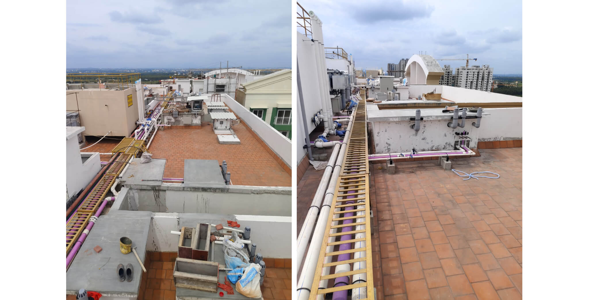 Above terrace painting and services work in progress - Status Images 15